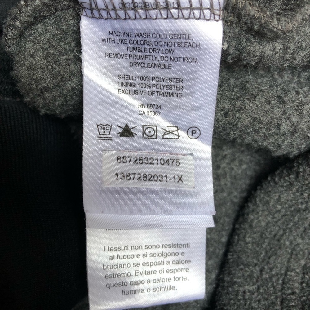 COLUMBIA Gorpcore Charcoal Gray Full Zip Activewear Fleece Jacket Size 1X - Picture 4 of 5